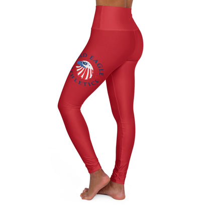 BEA Waisted Yoga Red Leggings