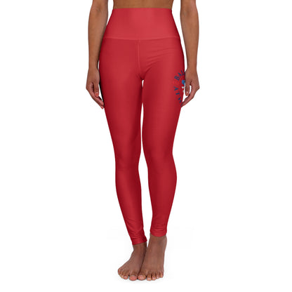 BEA Waisted Yoga Red Leggings